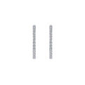 Gabriel & Co. EG10864W45JJ 14K White Gold Prong Set 25mm Round Inside Out Diamond Hoop Earrings