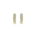 Gabriel & Co. EG10887Y45JJ 14K Yellow Gold 15mm Diamond Hoop Earrings