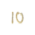 Gabriel & Co. EG10989Y45JJ 14K Yellow Gold Alternating Square and Round Diamond 15mm Huggies