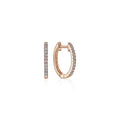 Gabriel & Co. EG11122K45JJ 14K Rose Gold Classic 15mm Pavé Diamond Huggies