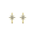 Gabriel & Co. EG13073Y45JJ 14K Yellow Gold 15mm Diamond and Star Huggies