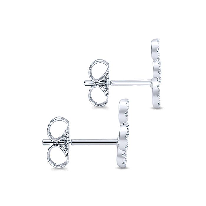 Gabriel & Co. EG13179W45JJ 14K White Gold Triple Round Loop Diamond Stud Earrings