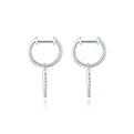 Gabriel & Co. EG13333W45JJ 14K White Gold Pavé 10mm Diamond Spike Huggie Drop Earrings