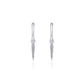 Gabriel & Co. EG13333W45JJ 14K White Gold Pavé 10mm Diamond Spike Huggie Drop Earrings