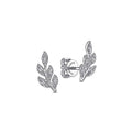 Gabriel & Co. EG13572W45JJ 14K White Gold Diamond Leaf Stud Earrings