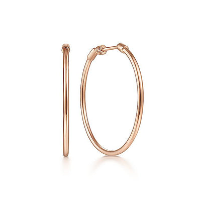 Gabriel & Co. EG13602K4JJJ 14K Rose Gold 30mm Round Classic Hoop Earrings