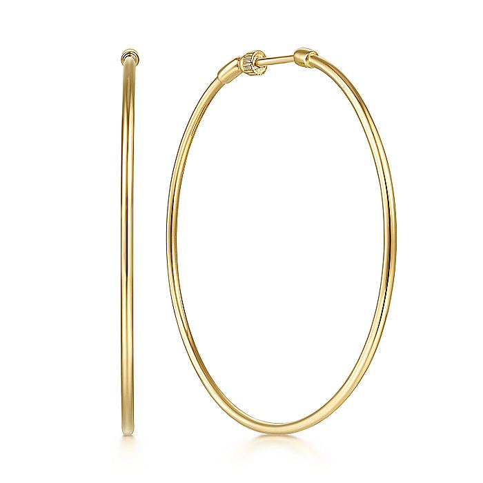 Gabriel & Co. EG13604Y4JJJ 14K Yellow Gold 50mm Round Classic Hoop Earrings