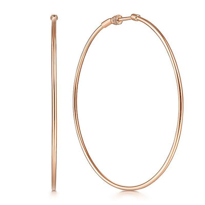 Gabriel & Co. EG13605K4JJJ 14K Rose Gold 60mm Round Classic Hoop Earrings