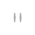 Gabriel & Co. EG13648W45JJ 14K White Gold 13mm Classic Diamond Huggies