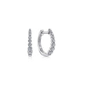 Gabriel & Co. EG13835W45JJ 14K White Gold 15mm Round Diamond Classic Huggies