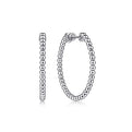 Gabriel & Co. EG13929W4JJJ 14K White Gold 30mm Bujukan Classic Hoop Earrings