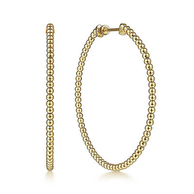 Gabriel & Co. EG13931Y4JJJ 14K Yellow Gold Bujukan Classic Hoop Earrings in size 50mm