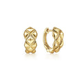 Gabriel & Co. EG14072Y4JJJ 14K Yellow Gold 15 mm Quilted Motiff Huggie Earrings