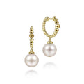 Gabriel & Co. EG14162Y4JPL 14K Yellow Gold Pearl Drop Earrings