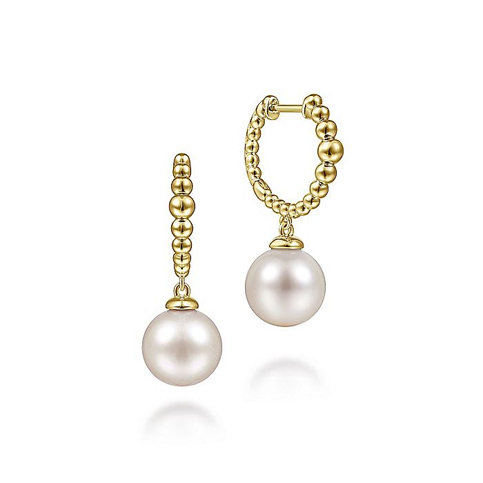 Gabriel & Co. EG14162Y4JPL 14K Yellow Gold Pearl Drop Earrings