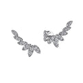 Gabriel & Co. EG14200W45JJ 14K White Gold Graduating Marquise Shape Curved Diamond Stud Earrings