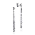 Gabriel & Co. EG14262W45JJ 14K White Gold Graduating Diamond Linear Drop Earrings