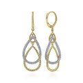 Gabriel & Co. EG14279M45JJ 14K White-Yellow Gold Diamond Earrings