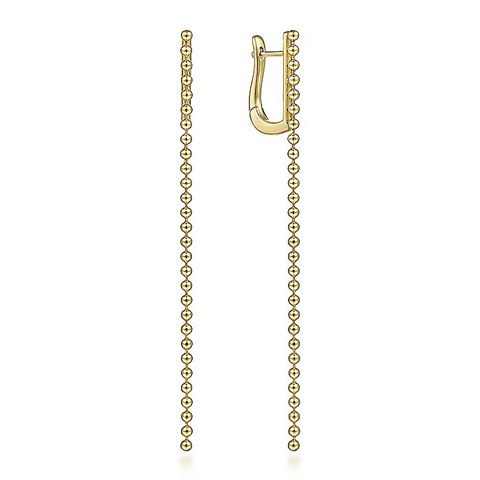 Gabriel & Co. EG14349Y4JJJ 14K Yellow Gold Long Bujukan Drop Earrings