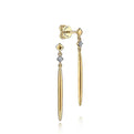 Gabriel & Co. EG14409Y45JJ 14K Yellow Gold Diamond Stud and Spike Earrings