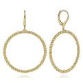 Gabriel & Co. EG14476Y4JJJ 14K Yellow Gold Oversized Bujukan Circle Drop Earrings