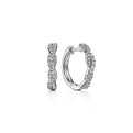 Gabriel & Co. EG14508W45JJ 14K White Gold Diamond Twisted Huggies