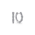 Gabriel & Co. EG14523W45JJ 14K White Gold Diamond Huggies