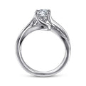 Gabriel & Co. ER10013W44JJ 14K White Gold Round Twisted Diamond Engagement Ring