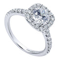 Gabriel & Co. ER10698W44JJ 14K White Gold Round Halo Diamond Engagement Ring