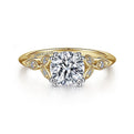 Gabriel & Co. ER11721R4M44JJ 14K White-Yellow Gold Round Diamond Engagement Ring