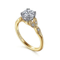 Gabriel & Co. ER11721R4M44JJ 14K White-Yellow Gold Round Diamond Engagement Ring