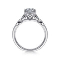 Gabriel & Co. ER11721R4PT4JJ Vintage Inspired Platinum Round Split Shank Diamond Engagement Ring