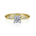 Gabriel & Co. ER11749R3M44JJ 14K White-Yellow Gold Round Diamond Engagement Ring