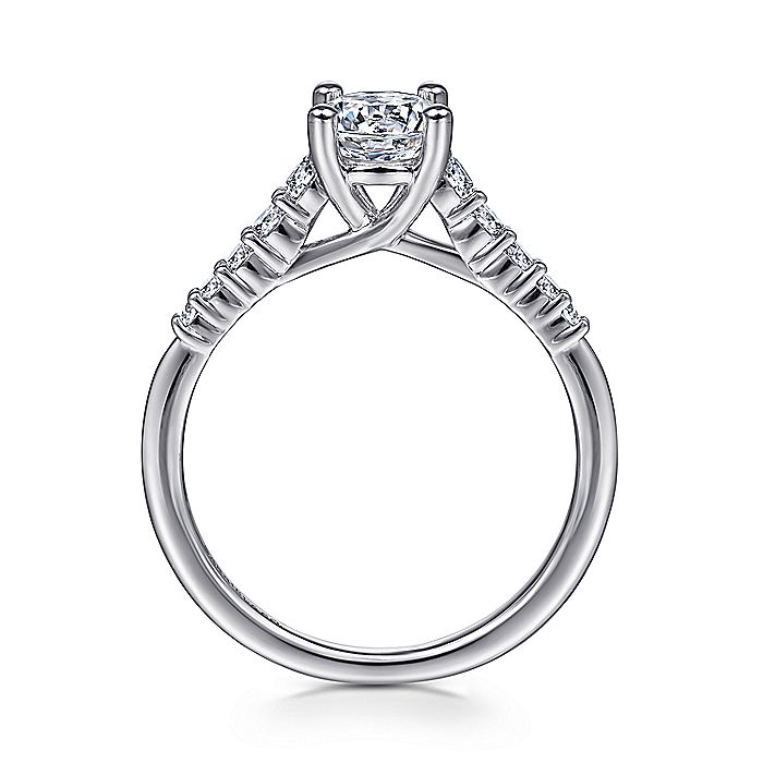 Gabriel & Co. ER11755R3W44JJ 14K White Gold Round Diamond Engagement Ring