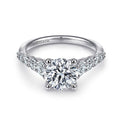 Gabriel & Co. ER11757R4W44JJ 14K White Gold Round Diamond Engagement Ring