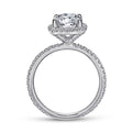 Gabriel & Co. ER12133R6W44JJ 14K White Gold Round Halo Diamond Engagement Ring