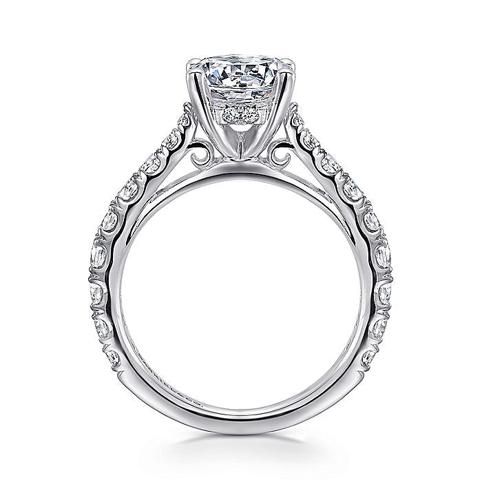 Gabriel & Co. ER12293R6W44JJ 14K White Gold Round Diamond Engagement Ring