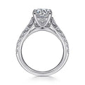 Gabriel & Co. ER12299R6W44JJ 14K White Gold Round Diamond Engagement Ring