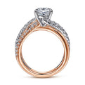 Gabriel & Co. ER12337P6T44JJ 14K White-Rose Gold Pear Shape Free Form Diamond Engagement Ring