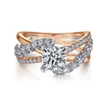 Gabriel & Co. ER12337R4T44JJ 14K White-Rose Gold Round Diamond Engagement Ring