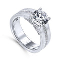 Gabriel & Co. ER12345R6W44JJ 14K White Gold Round Diamond Engagement Ring