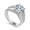 Gabriel & Co. ER12351R6W44JJ 14K White Gold Round Diamond Engagement Ring