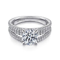 Gabriel & Co. ER13662R6W44JJ 14K White Gold Round Diamond Engagement Ring