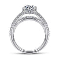 Gabriel & Co. ER13662R6W44JJ 14K White Gold Round Diamond Engagement Ring