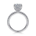 Gabriel & Co. ER13904R8W44JJ 14K White Gold Round Diamond Engagement Ring