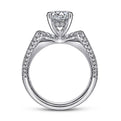 Gabriel & Co. ER14093R6W44JJ 14K White Gold Round Diamond Engagement Ring