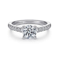 Gabriel & Co. ER14399R4W44JJ 14K White Gold Round Diamond Engagement Ring