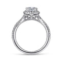 Gabriel & Co. ER14425P4W44JJ 14K White Gold Pear Shape Halo Diamond Engagement Ring