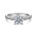 Gabriel & Co. ER14427R4W44JJ 14K White Gold Round Diamond Engagement Ring