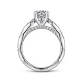 Gabriel & Co. ER14427R4W44JJ 14K White Gold Round Diamond Engagement Ring